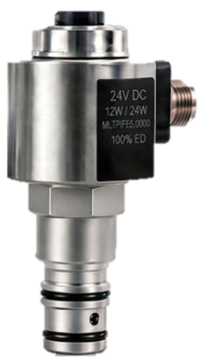 Válvula solenoide tipo cartucho para sistemas de propulsión